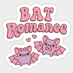 Cute Vampire Bats Funny Bat Romance Pun Sticker